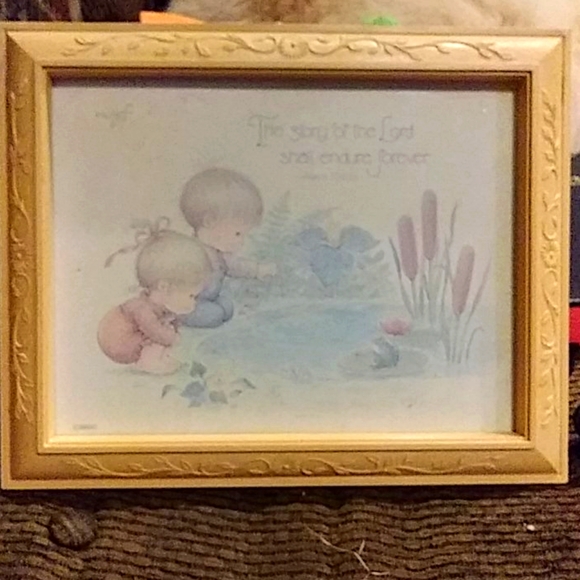 Vintage 70s framed picture